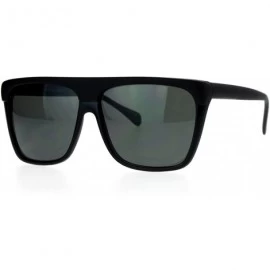 Square Unisex Fashion Sunglasses Classic Square Flat Matted Top Frame UV 400 - Black (Black) - CL187NLX4T2 $18.38