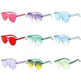 Round Unisex Fashion Candy Colors Round Outdoor Sunglasses Sunglasses - Rose Red - CV199S7U946 $29.39