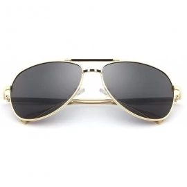 Aviator Aviator Sunglasses - Polarized Sunglasses- Sunglasses - UV 400 - Gold - CX18349R6GW $36.51