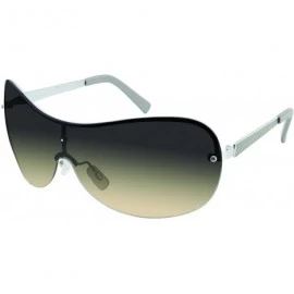Shield Women's 444SP Shield Sunglasses with 100% UV Protection - 135 mm - Silver/ Grey - C2180ZDUWY5 $37.78