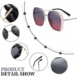 Sport Women Sunglasses Oversized Fashion Woman Shades UV Protection WS008 - Pink Frame - CC198S82QIR $13.47