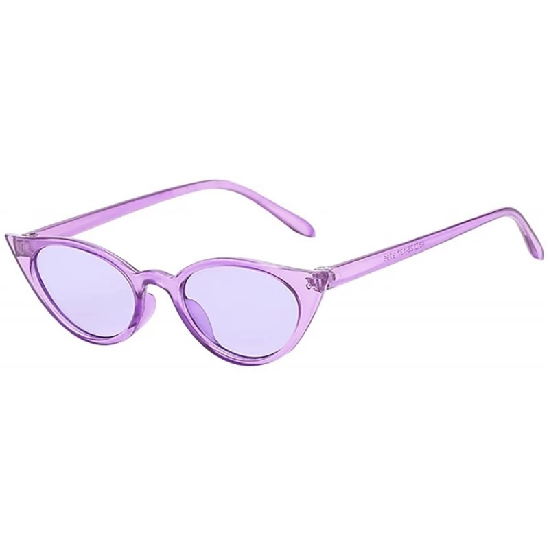 Goggle Women Man Vintage Cat Eye Irregular Shape Sunglasses-Eyewear Retro Unisex - F - CS18Q3ZG9SS $9.44