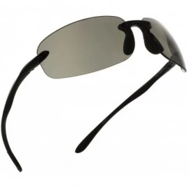 Wrap Fiore Island Sol Polarized and Non-Polarized Sunglasses Rimless TR90 for Men and Women - Black - Non-polarized - CL195CX...