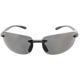 Wrap Fiore Island Sol Polarized and Non-Polarized Sunglasses Rimless TR90 for Men and Women - Black - Non-polarized - CL195CX...