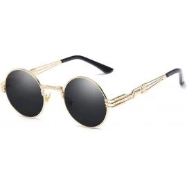 Goggle Steampunk Goggles Sunglasses Men Women er Vintage Round Sun Glasses for UV400 Female Male Retro Oculos QF022 - CY18WO3...
