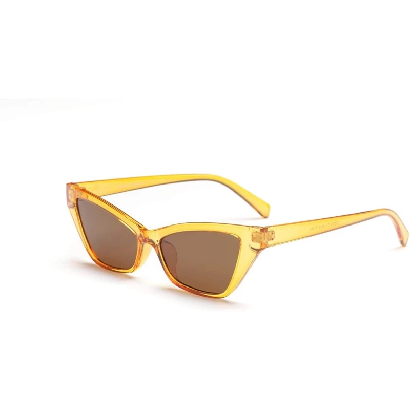 Cat Eye Women Cat Eye Fashion Sunglasses - Amber - CH18WQ6ZRLD $17.06