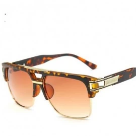 Square 2019 Retro Square Sunglasses Men Women Brand Designer Plain Mirror Male 1 - 9 - CX18YKSW9L4 $12.00