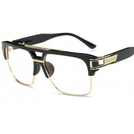 Square 2019 Retro Square Sunglasses Men Women Brand Designer Plain Mirror Male 1 - 9 - CX18YKSW9L4 $12.00