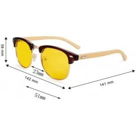 Oval Polarized HD Night Driving Glasses Anti Glare Safe Night Vision Sunglasses - Tan - CQ189OR8KSM $14.50