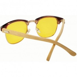 Oval Polarized HD Night Driving Glasses Anti Glare Safe Night Vision Sunglasses - Tan - CQ189OR8KSM $14.50