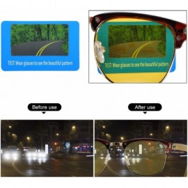 Oval Polarized HD Night Driving Glasses Anti Glare Safe Night Vision Sunglasses - Tan - CQ189OR8KSM $14.50