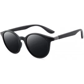 Round Polarizing Sunglasses Round Sunglasses Polarizing Men Drivers Driving Sunglasses - Black - CH18YRCDKTR $30.58