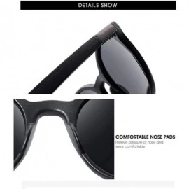 Round Polarizing Sunglasses Round Sunglasses Polarizing Men Drivers Driving Sunglasses - Black - CH18YRCDKTR $30.58