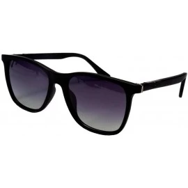 Oval Classic retro square frame plate mirror legs men's polarized sunglasses - Brown Frame Tea Slices - CU190MSQOO0 $50.14