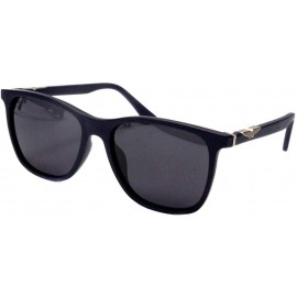 Oval Classic retro square frame plate mirror legs men's polarized sunglasses - Brown Frame Tea Slices - CU190MSQOO0 $50.14