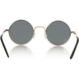 Round Retro Round Sunglasses Small Colored Lens Hippie John Lennon Glasses - CD18W0A8HQW $8.46
