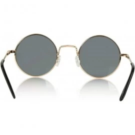 Round Retro Round Sunglasses Small Colored Lens Hippie John Lennon Glasses - CD18W0A8HQW $20.74