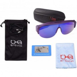 Semi-rimless Polarized Over Glasses Sunglasses Mirrored Lens Semi-rimless Frame for Women Men - Purple - CX18R5CKWI5 $9.76