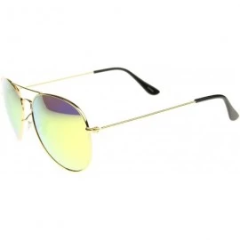 Aviator Premium Flash Mirror Lens Aviator Sunglasses (Nickel Plated Metal Frame) - Silver / Silver Mirror - CB12CIGLHT3 $17.63