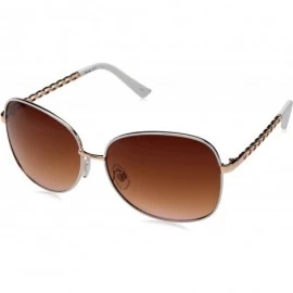 Oval Women's U543 Oval Sunglasses - 61 mm - Rose Gold/White - CG1296VOZEH $49.59