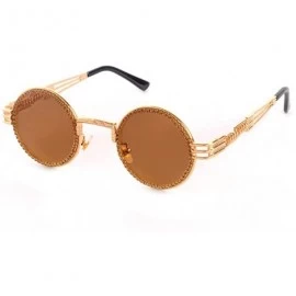 Round Vintage Sunglasses Designer Colorful Rhinestone - C018UQ9ATIU $10.44