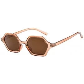 Goggle Women Men Vintage Classic Polarized Glasses Unisex Irregular Frame Sunglasses Eyewear - F - CW18TIW8YW9 $14.03