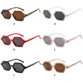 Goggle Women Men Vintage Classic Polarized Glasses Unisex Irregular Frame Sunglasses Eyewear - F - CW18TIW8YW9 $7.30