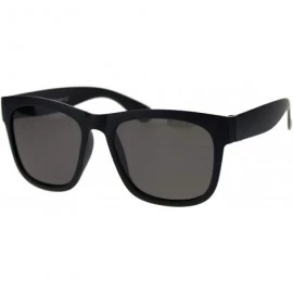 Square Polarized Lens Sunglasses Light Weight Square Frame Unisex Shades UV 400 - Matte Black - CF18X4ZAHO3 $19.05