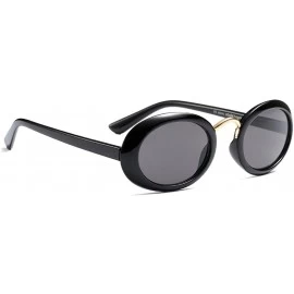 Round Retro Cateye Sunglasses for Women UV Protection Fashion Clout Goggles - B-black - CD18DAEU22K $30.13