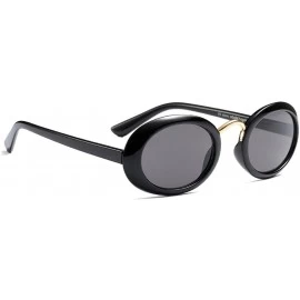 Round Retro Cateye Sunglasses for Women UV Protection Fashion Clout Goggles - B-black - CD18DAEU22K $17.51