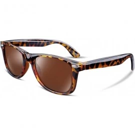 Rectangular Great Classic Polarized Sunglasses Men Women HD Lens B1858 - 004 Leopard - CG18Q0EWQOL $22.08