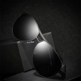 Aviator Men's Sunglasses Polarized Coating Travel BRAND DESIGN Classic Mirror Sun Black - Brown - CK18XGEWDIH $9.93
