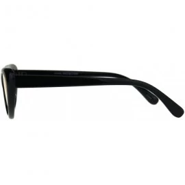 Oval Womens Pop Color Lens Goth Narrow Cat Eye Plastic Sunglasses - Black Yellow - C8189U5RXWT $10.25