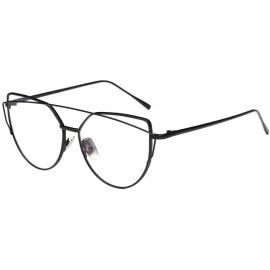 Goggle Glasses for Women Men Irregular Wire Glasses Retro Glasses Eyewear Metal Glasses Goggles - Black - CB18QWLICYY $8.33