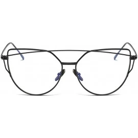 Goggle Glasses for Women Men Irregular Wire Glasses Retro Glasses Eyewear Metal Glasses Goggles - Black - CB18QWLICYY $8.33