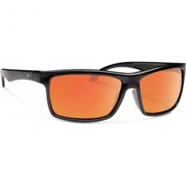 Square Ajay Polarized Sunglasses - Black / Red Mirror - CN11UTZ86XL $29.92