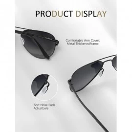 Sport Aviator Sunglasses for Men Women Polarized - UV 400 Protection with case 60MM - 13 Black Lens/Durable Frame & Leg - CX1...