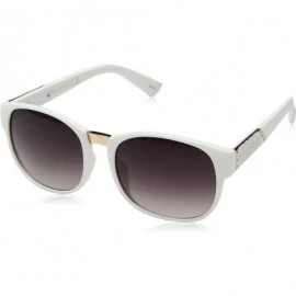 Oval Women's R3193 Rectangular Sunglasses with Metal Bridge & 100% UV Protection - 55 mm - White - CW129HHB34Z $46.79