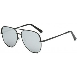 Shield QUAY X Desi Perkins Key Sahara Fade Sunglasses Mini Aviator - Black Silver - CP18YZ6GOLL $21.68