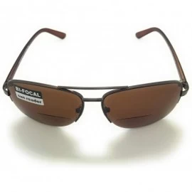 Aviator Aviator Bifocal Sunglasses Sun Reader for Men and Women-UV Production - Brown - CR18I8W7KGL $19.97