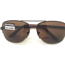 Aviator Aviator Bifocal Sunglasses Sun Reader for Men and Women-UV Production - Brown - CR18I8W7KGL $11.93