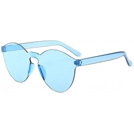 Oval New piece piece sunglasses - candy-colored ocean piece - male sunglasses - ladies fashion sunglasses-Translucent - CR198...