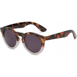 Goggle Retro Vintage Classic Unisex Round Circle Fashion Sunglasses - Tortoise/White - C118WU8678H $19.83