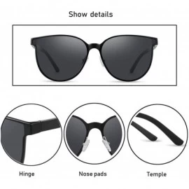Goggle Polarized Sunglasses for Men and Women - Al-Mg Metal Frame Ultra Light 100% UV Blocking Fashion Sun glasses - CG194IC7...