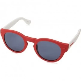 Round Women's Trancoso Round Sunglasses - Red White - CH119CDWPFL $59.38