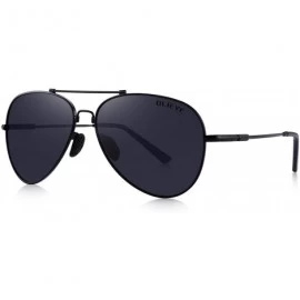 Aviator Men's Polarized Sunglasses for Men Women - Elastic Legs UV 400 Lens Protection - Black - C618MHNGLX3 $25.70