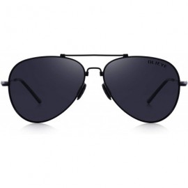 Aviator Men's Polarized Sunglasses for Men Women - Elastic Legs UV 400 Lens Protection - Black - C618MHNGLX3 $25.70