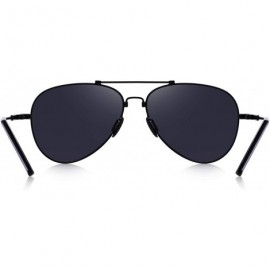 Aviator Men's Polarized Sunglasses for Men Women - Elastic Legs UV 400 Lens Protection - Black - C618MHNGLX3 $25.70