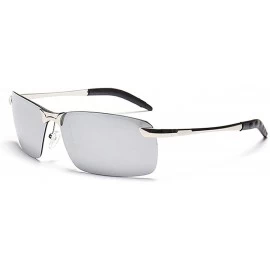 Rimless Men's Dark Sunglasses Polarized- Rectangular Sun Glasses Rimless Fashion for Outdoor Sport - C2196O4786H $23.55