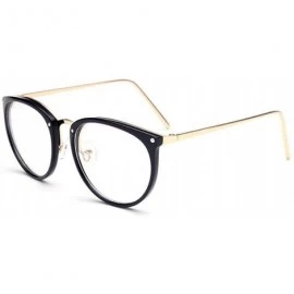 Cat Eye Glasses Transparent Women's Frame Degree Eyeglasses Oversized Cat Eye Clear Lens - Black - CI197A2QR7E $55.08
